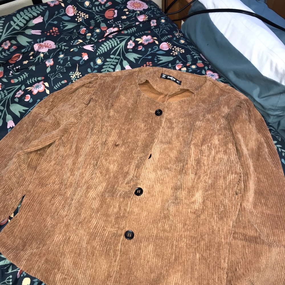 Cute corduroy tan blouse
